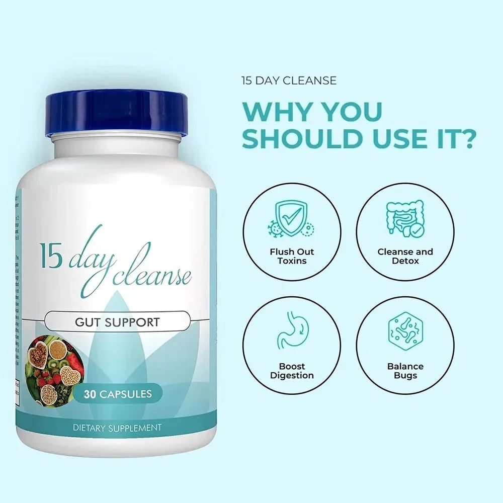 15-day Intestinal Cleansing and Detoxifying Capsules, Targeting The Overall Colon, Digestive Regulation, and Intestinal Health - Jerusalem Heart