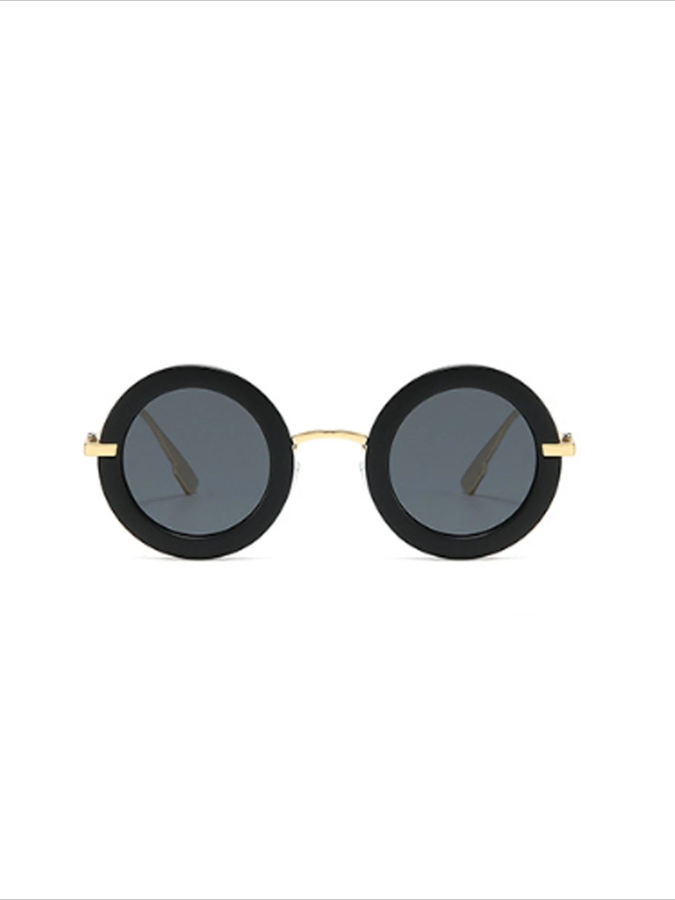 Men's and women's round metal frame retro European and American ins-style fashion sunglasses - Jerusalem Heart