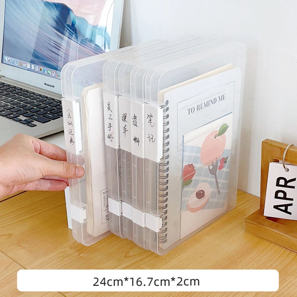 Transparent A4 File Folder File Organizer Box School Office Supplies Document Bag Household Certificate File Stationery Simple - Jerusalem Heart