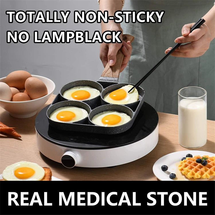 LMETJMA Egg Frying Pan Nonstick Pancake Pans 4-Cups Cookware Pancake Pan Egg Pan Suitable for Gas Stove Induction Cooker JT87 - Jerusalem Heart