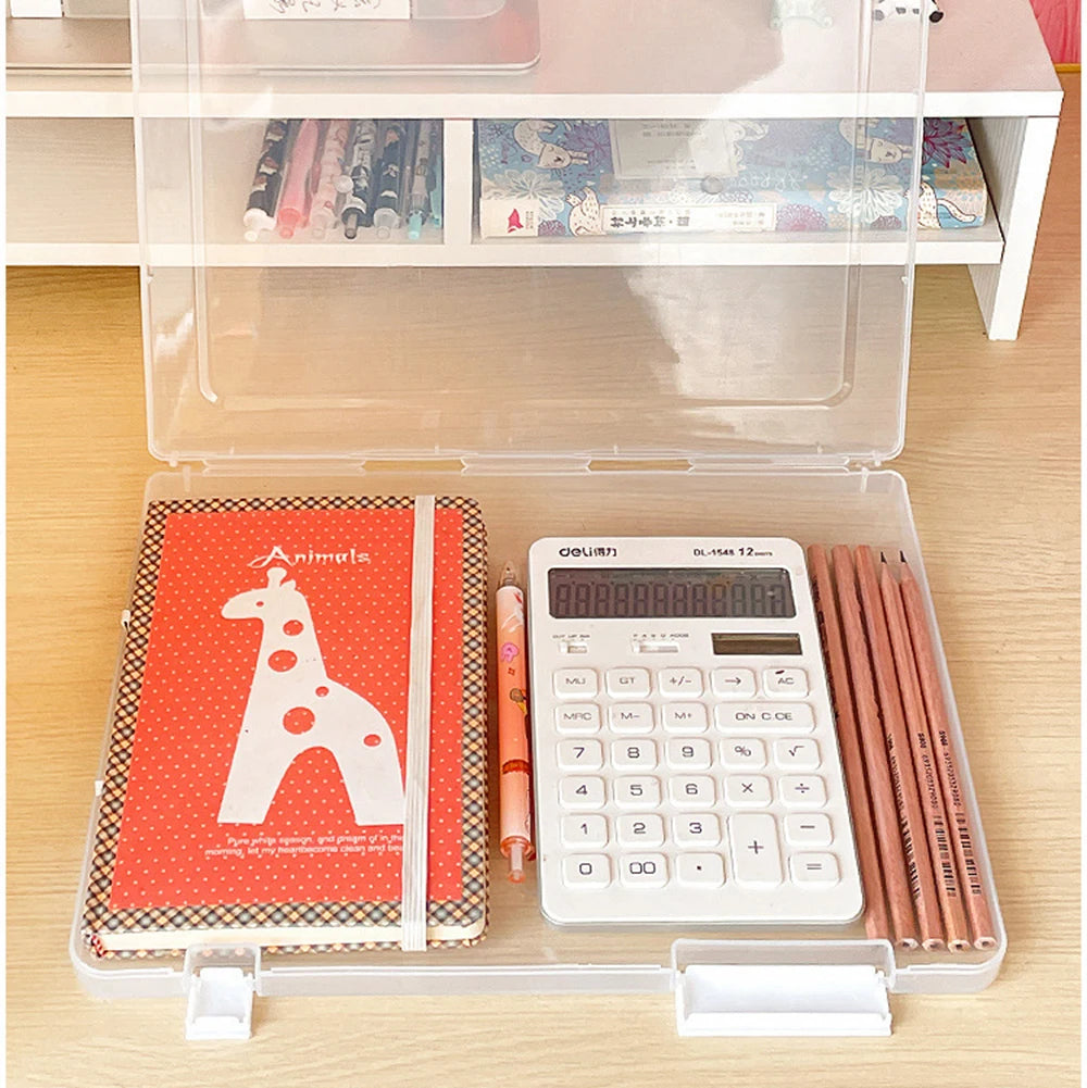 Transparent A4 File Folder File Organizer Box School Office Supplies Document Bag Household Certificate File Stationery Simple - Jerusalem Heart