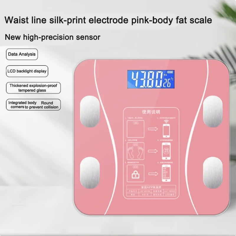 High-precision weight scale for weight loss can be connected to mobile phone intelligent and accurate Bluetooth body fat scale - Jerusalem Heart