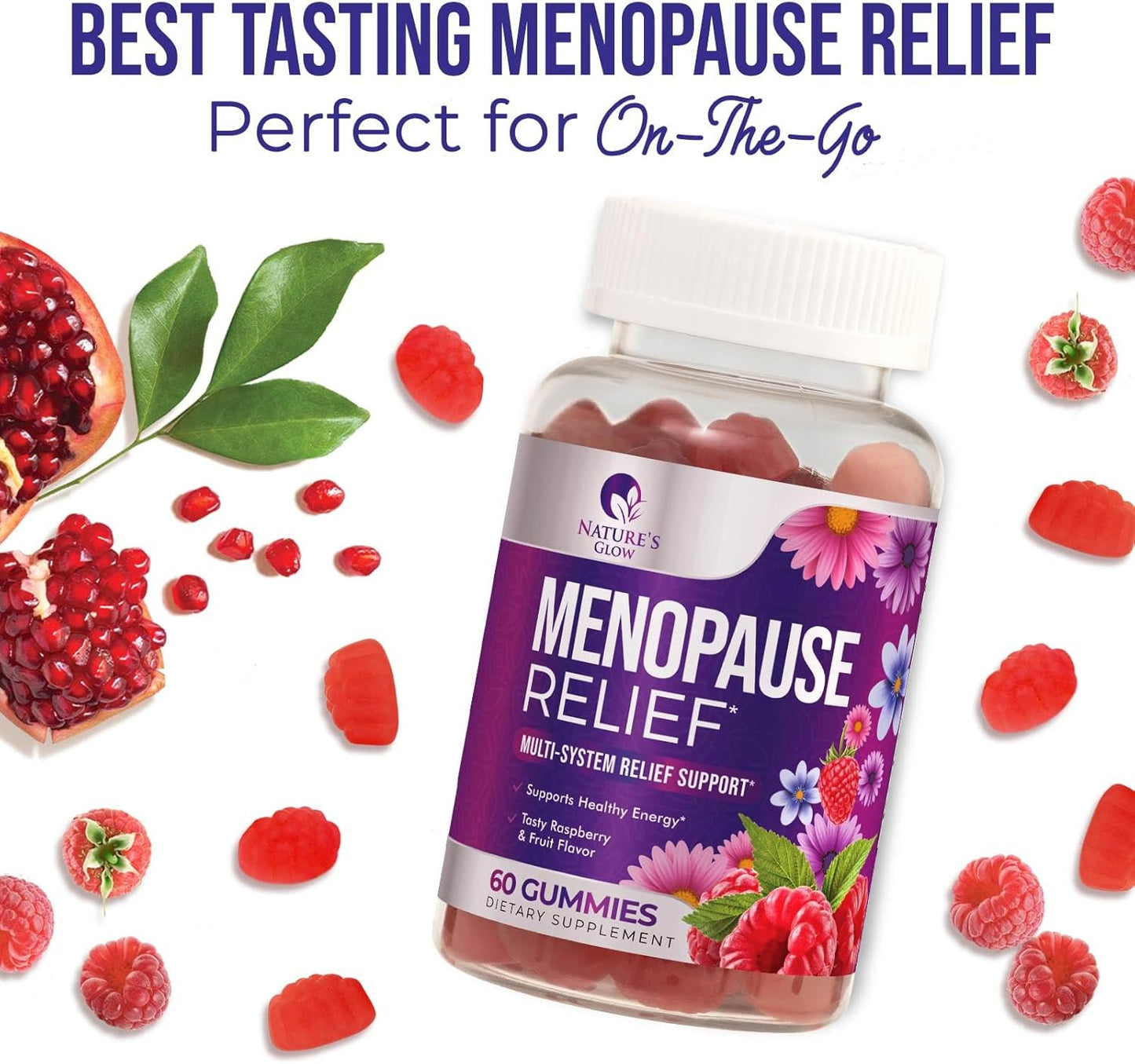 Menopause Supplement for Women - Complete Multi-Benefit Menopause Relief Gummy for Mild Hot Flashes & Night Sweats, Natural Balance & Energy Support, Menopausal Vitamins, Non-GMO - 60 Gummies