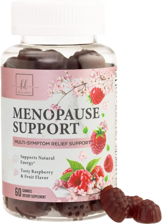 Menopause Supplements for Women, Multi-Symptom Menopause Relief Gummies for Women with PABA & Sage Extract, Meno and Perimenopause Female Night Sweats & Hot Flashes Support, Hormone-Free - 60 Gummies