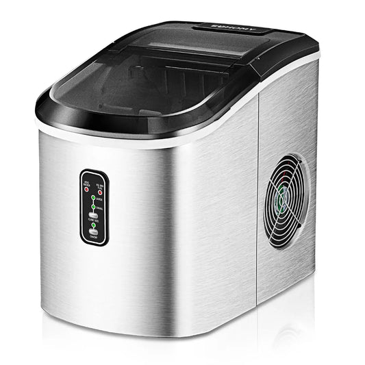 Ice Maker Machine Countertop, 26 lbs in 24 Hours, 9 Cubes Ready in 8 Mins, Electric ice maker and Compact potable ice maker - Jerusalem Heart 