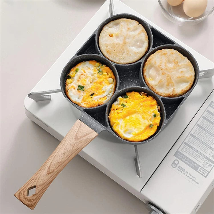 LMETJMA Egg Frying Pan Nonstick Pancake Pans 4-Cups Cookware Pancake Pan Egg Pan Suitable for Gas Stove Induction Cooker JT87 - Jerusalem Heart 