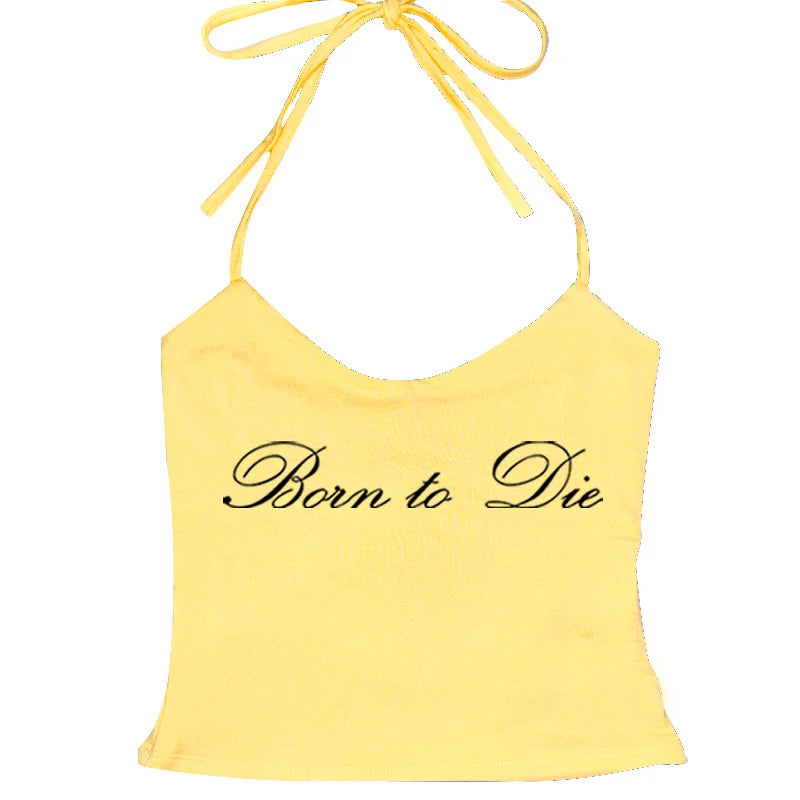 Women's Sleeveless Camisole Y2K Sexy Lace Streetwear Hip Hop Punk Rock vintage Emo Girls Chic Letter Print Gothic Slim baby Tops - Jerusalem Heart 
