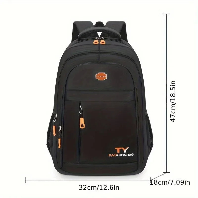 1 Pc Men's Backpack, Large Capacity Waterproof Casual Backpack,Adjustable Computer Backpack - Jerusalem Heart 