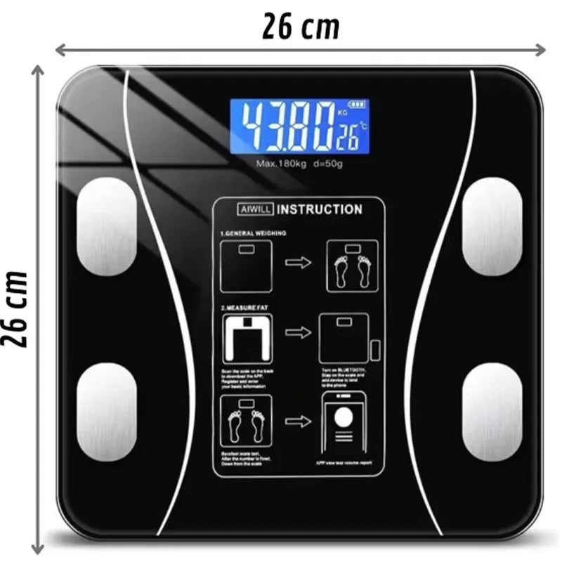 High-precision weight scale for weight loss can be connected to mobile phone intelligent and accurate Bluetooth body fat scale - Jerusalem Heart 