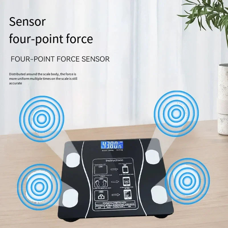 The Intelligent Application of The LED Digital Body Fat Scale Is Synchronized with The Battery Power of The Electronic Scale - Jerusalem Heart 