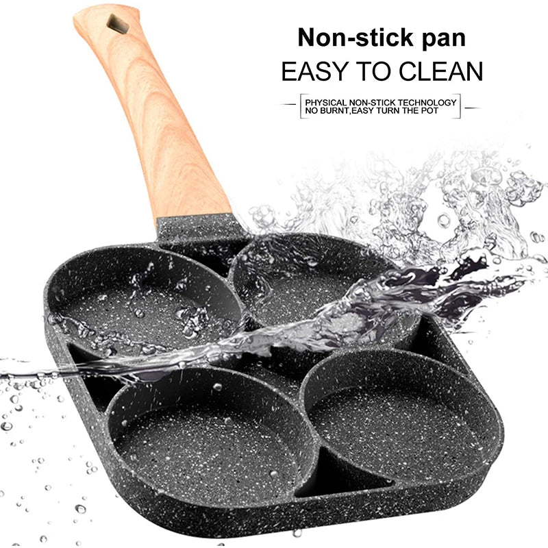 LMETJMA Egg Frying Pan Nonstick Pancake Pans 4-Cups Cookware Pancake Pan Egg Pan Suitable for Gas Stove Induction Cooker JT87 - Jerusalem Heart 