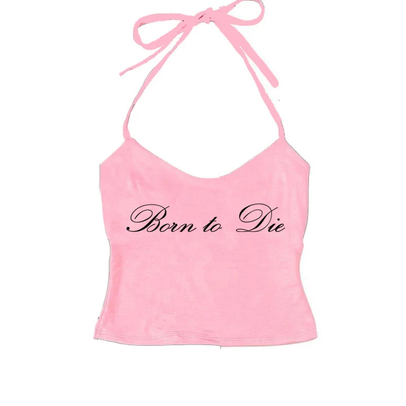 Women's Sleeveless Camisole Y2K Sexy Lace Streetwear Hip Hop Punk Rock vintage Emo Girls Chic Letter Print Gothic Slim baby Tops - Jerusalem Heart 