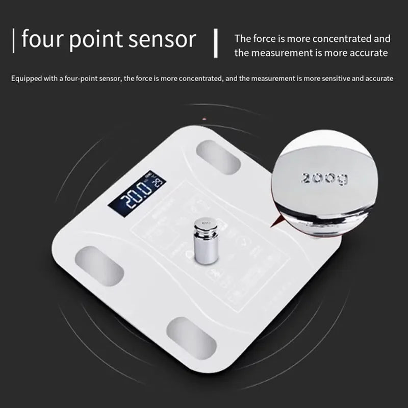 The Intelligent Application of The LED Digital Body Fat Scale Is Synchronized with The Battery Power of The Electronic Scale - Jerusalem Heart 