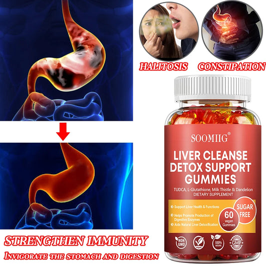 SOOMIIG Liver Cleanse Detox Gummies + Liver Nutrients with Milk Thistle Extract To Help Cleanse, Detoxify and Purify The Liver - Jerusalem Heart 