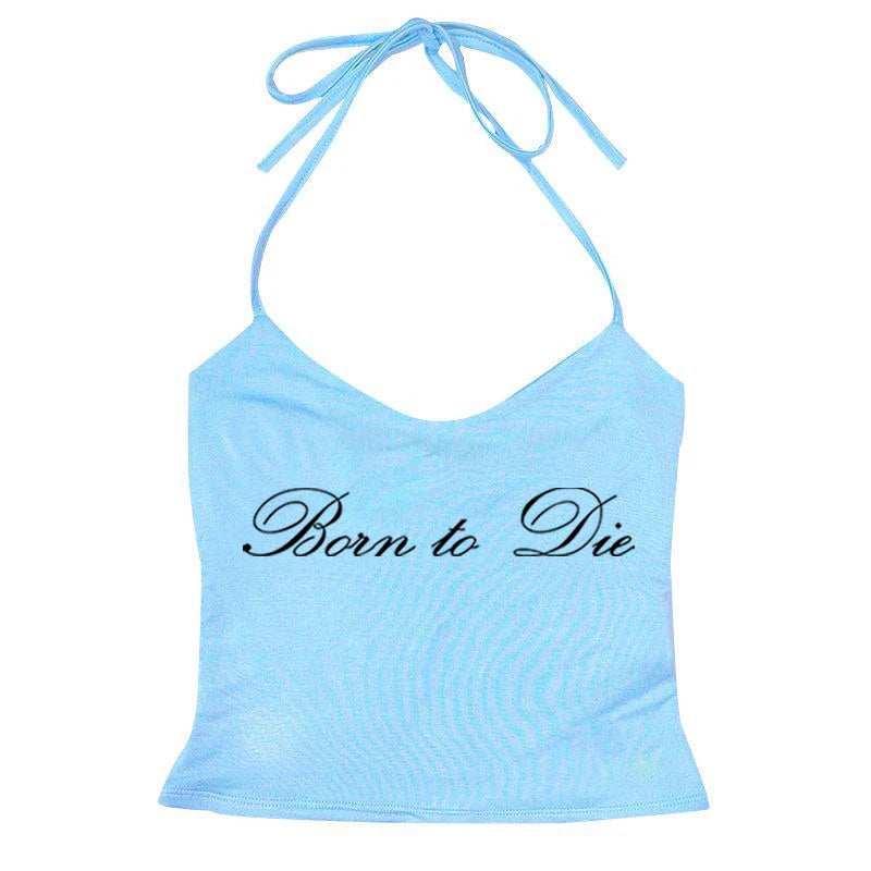 Women's Sleeveless Camisole Y2K Sexy Lace Streetwear Hip Hop Punk Rock vintage Emo Girls Chic Letter Print Gothic Slim baby Tops - Jerusalem Heart 