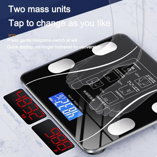 High-precision weight scale for weight loss can be connected to mobile phone intelligent and accurate Bluetooth body fat scale - Jerusalem Heart 