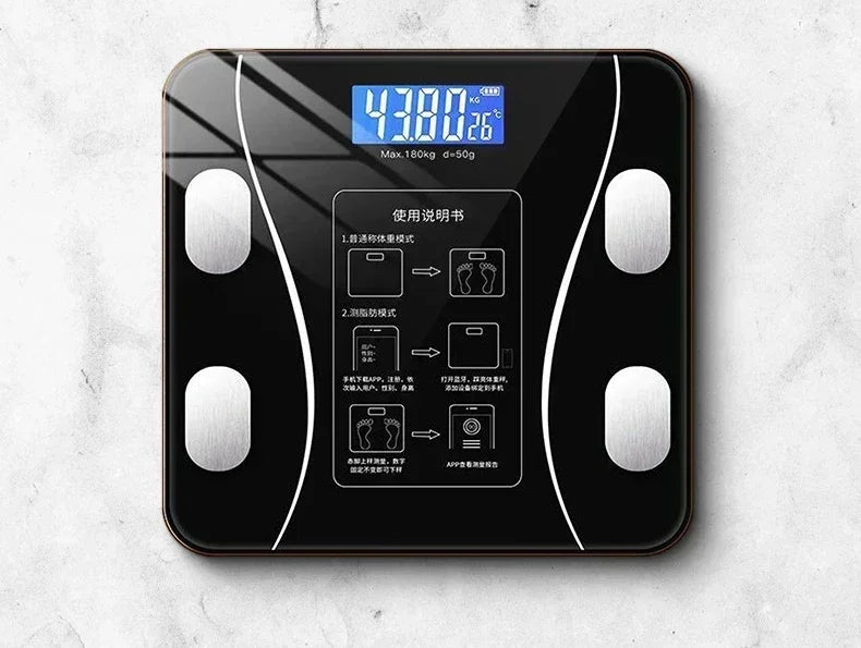 High-precision weight scale for weight loss can be connected to mobile phone intelligent and accurate Bluetooth body fat scale - Jerusalem Heart 