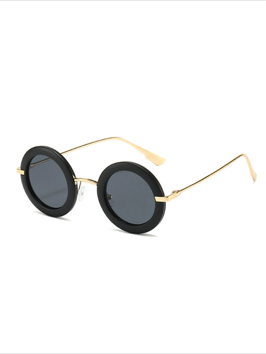 Men's and women's round metal frame retro European and American ins-style fashion sunglasses - Jerusalem Heart 