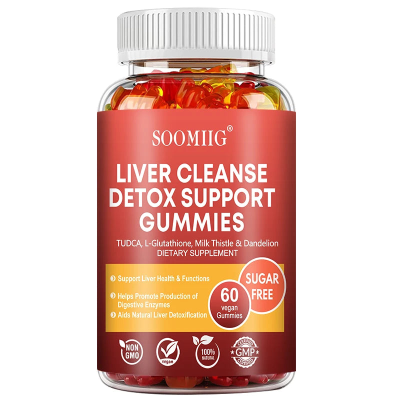 SOOMIIG Liver Cleanse Detox Gummies + Liver Nutrients with Milk Thistle Extract To Help Cleanse, Detoxify and Purify The Liver - Jerusalem Heart 