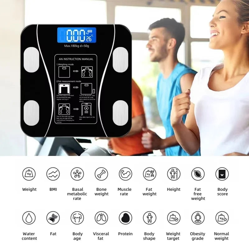High-precision weight scale for weight loss can be connected to mobile phone intelligent and accurate Bluetooth body fat scale - Jerusalem Heart 