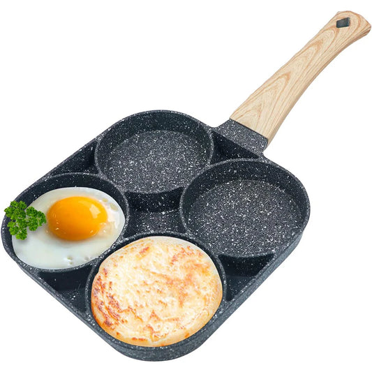 LMETJMA Egg Frying Pan Nonstick Pancake Pans 4-Cups Cookware Pancake Pan Egg Pan Suitable for Gas Stove Induction Cooker JT87 - Jerusalem Heart 
